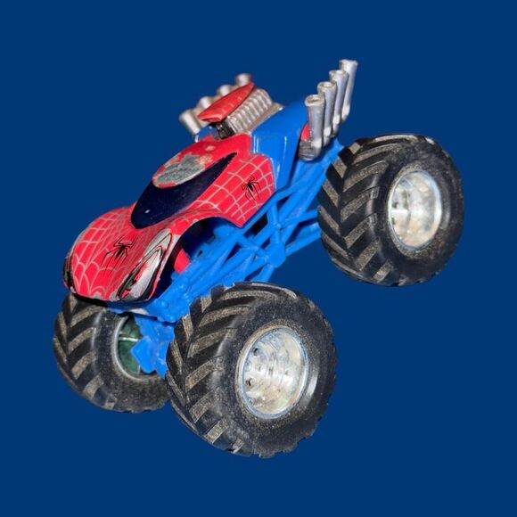 2001 Monster Jam Marvel SPIDER-MAN Blue & Red Classic Color Combo Monster Truck - Picture 4 of 9